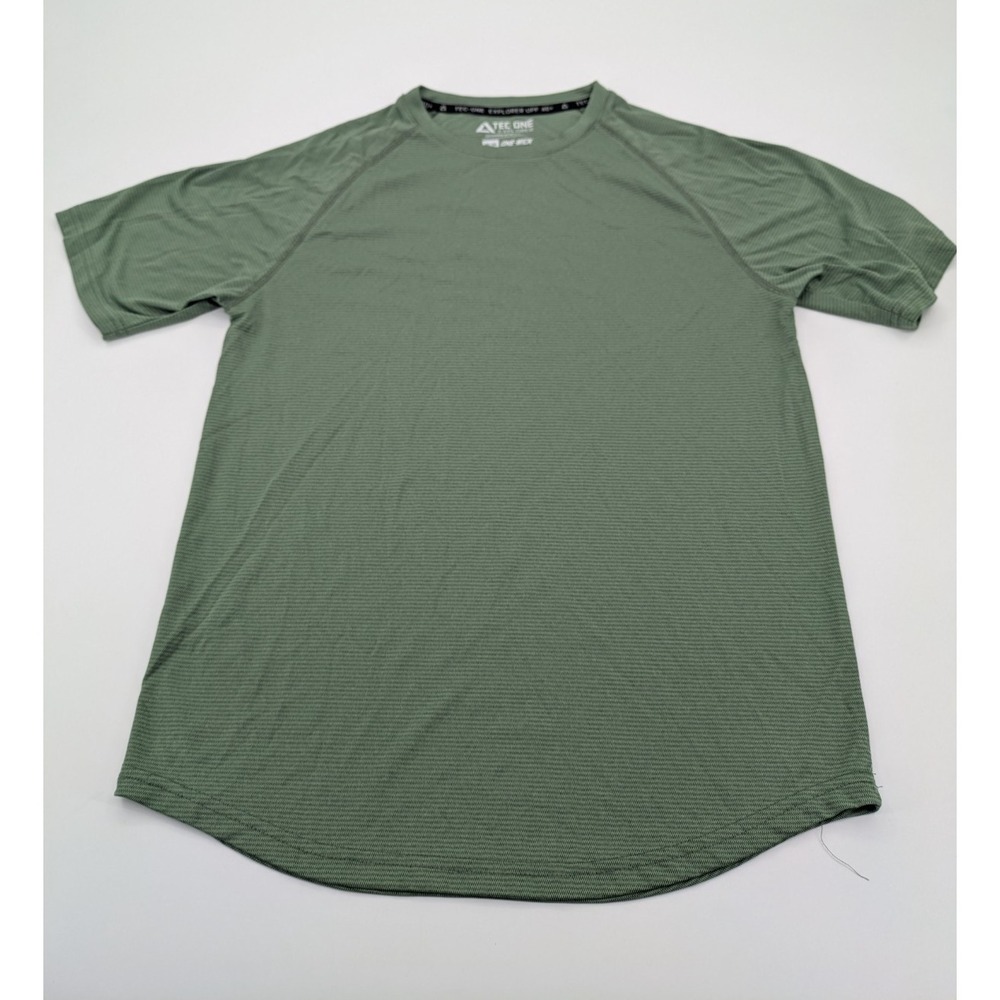 Tec-One Explorer Men's Jersey Shirt Size Medium Green Short Sleeve Performance